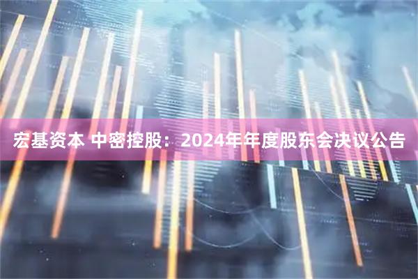 宏基資本 中密控股：2024年年度股東會(huì)決議公告